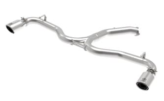 afe takeda 3in-2.5in ss axle-back exhaust w/polished tips 2018 hyundai elantra gt sport i4-1.6l(t) 49-37002-1p - image
