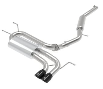 afe takeda 2-1/2in ss-304 cat-back exhausts w/ black tip 16-19 mazda mx-5 miata nd 2.0t 49-37005-b - image