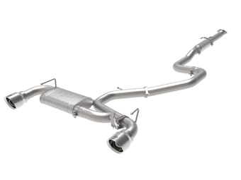 afe power cat back exhaust - 19-20 hyundai veloster n l4-2.0l (t) w/ polished tips 49-37008-p - image