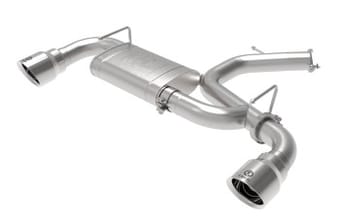 afe takeda exhaust axle-back 19-20 hyundai veloster n 304ss polished dual tips exhaust 49-37009-p - image