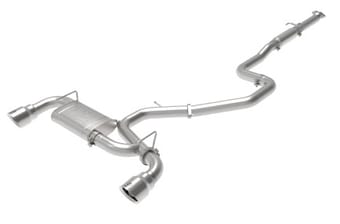 afe takeda exhaust cat-back 19-20 hyundai veloster n 304ss polished dual tips exhaust 49-37010-p - image