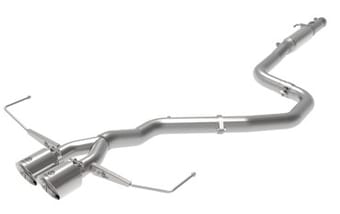 afe takeda exhaust cat-back 19-20 hyundai veloster 304ss polished dual tips exhaust 49-37011-p - image