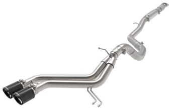 afe takeda 2-1/2in to 3in ss-304 cat-back exhaust w/ c/f tips 13-17 hyundai veloster l4-1.6l 49-37018-c - image