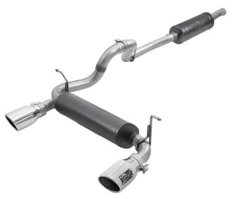 rebel series 2.5in 304 ss cat-back exhaust w/ polished tips 2018+ jeep wrangler (jl) v6 3.6l 49-38066-p - image