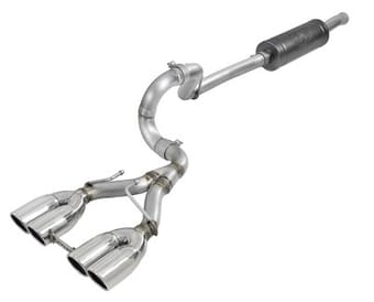 afe rebel series 2.5in. 304 ss c/b exhaust system 2018 jeep wrangler (jl) v6-3.6l - polished tip 49-38071-p - image