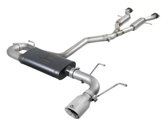 afe large bore hd 3in 304 ss cat-back exhaust w/ polished tips 14-19 jeep grand cherokee v6-3.6l 49-38078-p - image