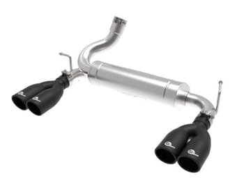 afe vulcan series 2.5in 304 ss axle-back exhaust black 07-18 jeep wrangler (jk) v6-3.6/3.8l 49-38086-b - image