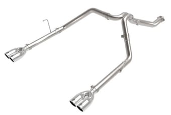 afe vulcan series 3in 304ss cat-back 21 jeep gladiator v6-3.0l (td) - dual polished tip 49-38095-p - image