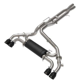 afe vulcan series 2.5in 304ss cat-back exhaust 2021+ jeep wrangler 392 6.4l w/ black tips 49-38098-b - image