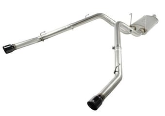 afe machforce xp exhausts cat-back ss-409 exh cb dodge ram 1500 5.7l hemi 09-13 glossed black 49-42013-b - image