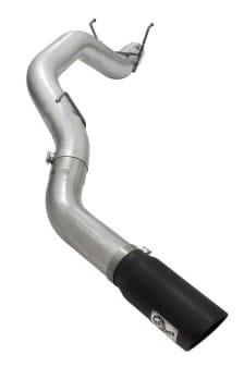 afe machforce xp 5in dpf-back ss exhaust dodge ram 13-14 6.7l (td) mega cab w/ black tip 49-42039-b - image