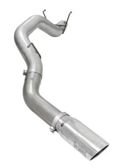 afe machforce xp 5in dpf-back ss exht dodge ram 13-14 6.7l (td) mega cab w/ polished tip 49-42039-p - image