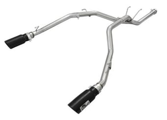 afe machforce xp dpf-back exhaust 2.5in ss with black tips 2014 dodge ram 1500 v6 3.0l ecodiesel 49-42041-b - image