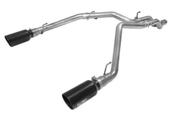 afe machforce xp dpf-back exhaust 3in ss w/ 6in black tips 2014 dodge ram 1500 v6 3.0l ecodiesel 49-42044-b - image