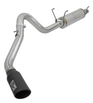afe machforce xp 4in exhausts cat-back ss side exit 14-17 dodge ram 2500 v8-6.4l hemi w/ black tips 49-42056-b - image