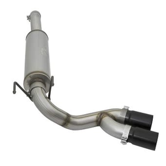 afe rebel series 3-1/2in 409 ss cat-back exhaust system w/black tip ram 2500/3500 14-17 v8 6.4l 49-42057-b - image