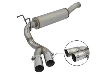 afe power rebel series 3.5in 409 ss cat back exhaust w/pol tips 14-18 ram 2500/3500 v8-6.4l hemi 49-42057-p - image