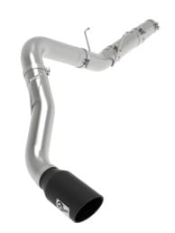 afe large-bore hd 5in 409ss dpf-back exhaust system w/black tip 19-20 ram diesel trucks l6-6.7l (td) 49-42078-b - image