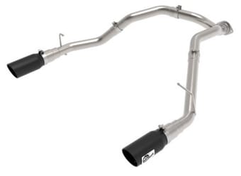 afe large bore-hd 3 in 409 stainless steel dpf-back exhaust system w/black tip ram 1500 20-21 v6-3.0 49-42080-b - image