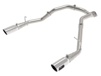 afe large bore-hd 3in 409ss dpf-back exhaust system w/ polished tip ram 1500 20-21 v6-3.0 49-42080-p - image