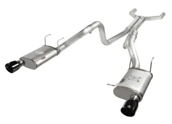 afe machforce xp cat-back exhaust 3in ss w/ black tips 11-14 ford mustang gt v8 5.0l 49-43049-b - image