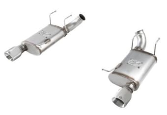 afe machforce xp exhaust 11-14 ford mustang gt v8-5.0l 3in. ss axle-back w/polished tips 49-43052-p - image
