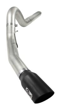 afe machforce xp 5in dpf-back stainless steel exh sys, black tip,ford diesel trucks 08-10 v8-6.4l 49-43054-b - image