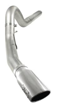 afe machforce xp 5in dpf-back stainless steel exh sys, polished tip,ford diesel trucks 08-10 v8-6.4l 49-43054-p - image