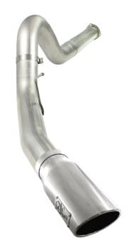 afe machforce xp 5in dpf-back stainless steel exh sys, polished tip,ford diesel trucks 11-14 v8-6.7l 49-43055-p - image