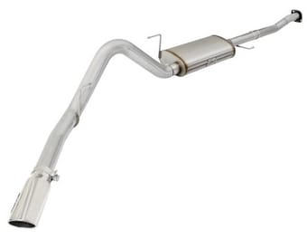 afe machforce xp exhaust 3in-3.5in ss single side ext cb w/ polished tips 15 ford f150 v8 5.0l cc/sb 49-43073-p - image