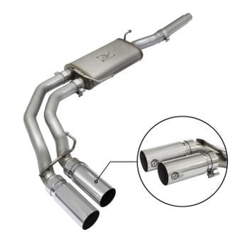 afe rebel exhausts cat-back ss ford f-150 04-08 v8 4.6/5.4l w/ polished tips 49-43079-p - image