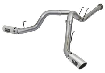 afe power 4in dpf-back ss exhaust system 2017 ford diesel trucks v8-6.7l (td) 49-43092-p - image