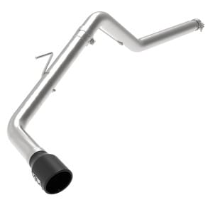 afe apollo gt series 3in 409 ss axle-back exhaust 2019 ford ranger 2.3l w/ black tips 49-43114-b - image