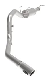 afe apollo gt series 3-1/2in 409 ss axle-back exhaust 17-20 ford f-250/f-350 w/ polished tips 49-43116-p - image