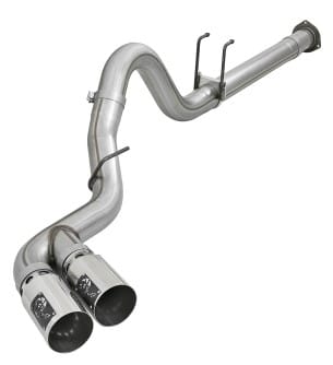afe power 11-14 ford f250/f350 6.7l diesel rebel xd 4in 409 ss dpf-back exhaust system - pol tips 49-43120-p - image
