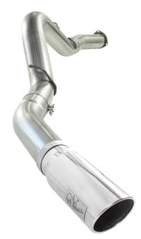 afe machforce xp exhaust 5in dpf-polished, gm diesel trucks 07.5-10 v8-6.6l 9(td) lmm 49-44040-p - image