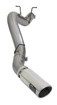 afe large bore hd 5in 409-ss dpf-back exhaust w/polished tip 2017 gm duramax v8-6.6l (td) l5p 49-44085-p - image