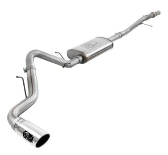 afe apollo gt series 2019 gm silverado/sierra 1500 4.3l/5.3l 409 ss cb exhaust system w/polished tip 49-44107-p - image