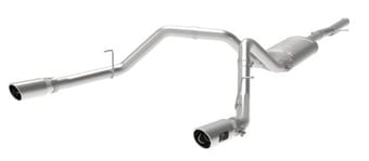 afe apollo gt series 3 in 409 ss cat-back exhaust system w/ polish tip gm sierra 1500 09-18 49-44111-p - image
