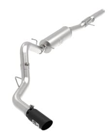 afe apollo gt series 4in 409ss cat back exh system w/blk tip 14-18 gm silverado/sierra 1500 v8-6.2l 49-44116-b - image