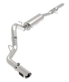 afe apollo gt series 4in 409ss cat back exh system polished tip 14-18gm silverado 1500 v8-6.2l 49-44116-p - image