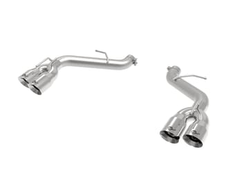 afe power mach force-xp 3in axle-back exhaust 16-22 chevy camaro ss v8 6.2l w/o mufflers - polished 49-44119nm-p - image