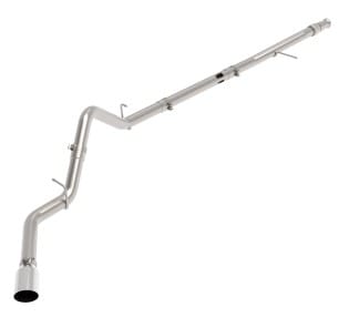 afe large bore-hd 3in 409ss dpf-back 20-21 gm trucks l6-3.0l (td) lm2 - polished tip 49-44128-p - image