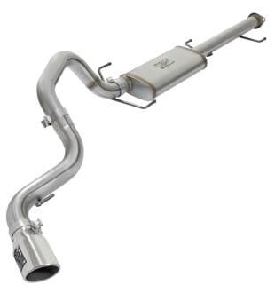 afe mach force xp 3in ss cat-back single side exit exhaust w/polished tips 07-14 toyota fj cruiser 49-46003-1p - image