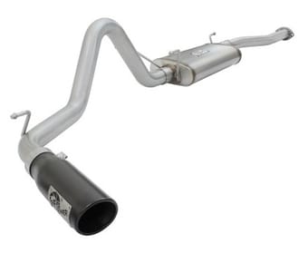 afe mach force xp 2.5in cat-back stainless steel exhaust system w/black tip toyota tacoma 13-14 2.7l 49-46024-b - image