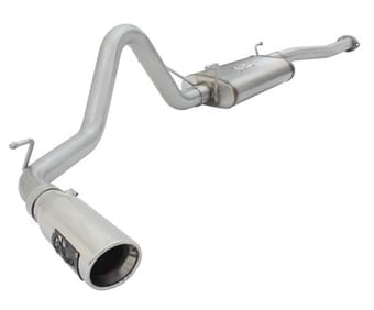 afe mach force xp 2.5in cat-back stainless steel exhaust w/polished tip toyota tacoma 13-14 2.7l 49-46024-p - image