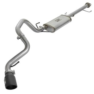 afe mach force xp 2.5in ss cat-back single side exit exhaust w/black tips 07-14 toyota fj cruiser 49-46027-b - image