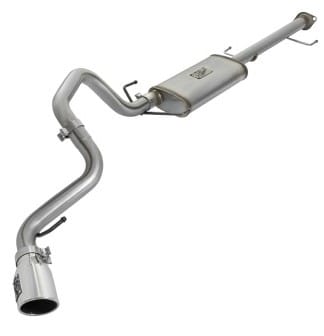 afe mach force xp 2.5in ss cat-back single side exit exhaust w/polished tips 07-14 toyota fj cruiser 49-46027-p - image