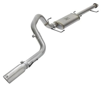 afe mach force xp 3in ss cat-back single rear exit exhaust w/polished tips 07-14 toyota fj cruiser 49-46028-p - image