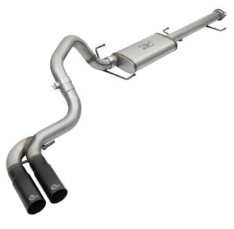 afe rebel series 3in stainless steel cat-back exhaust system w/black tips 07-14 toyota fj cruiser 49-46030-b - image